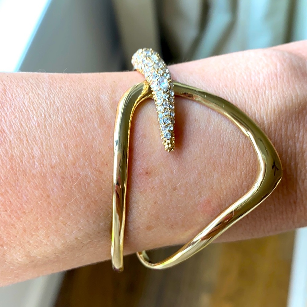 Alexis Bittar cuff bracelet with crystals